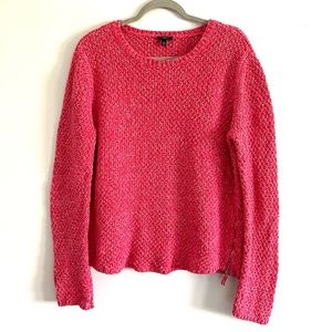 Talbots Soft Chunky Knit 100% Cotton Side Zip Sweater